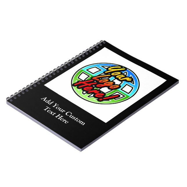 Custom Logo or Photo Personalised Spiral Notebook (Left Side)