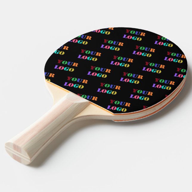Custom Logo or Photo Ping Pong Paddle Your Colours (Back Angle)