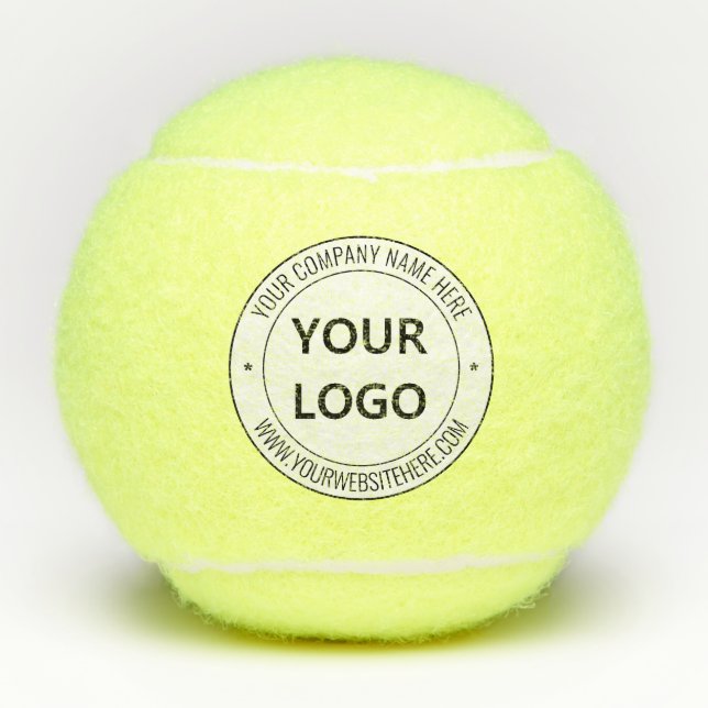 Custom Logo or Photo Text Tennis Balls Example (Front)