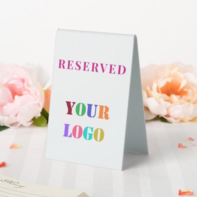 Custom Logo or Your Photo Reserved Table Tent Sign (In SItu (Wedding))
