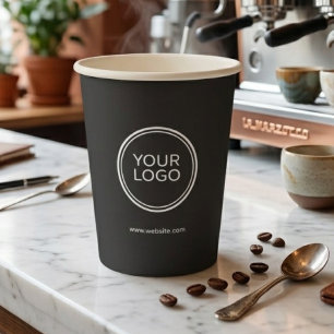 Custom Logo Paper Cups   Minimalist Business 