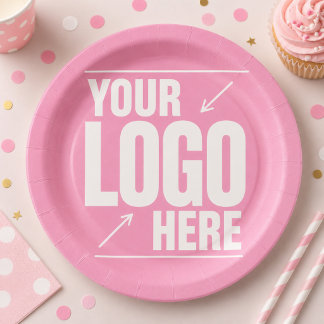 Custom Logo Paper Plates | Personalised Party Plat