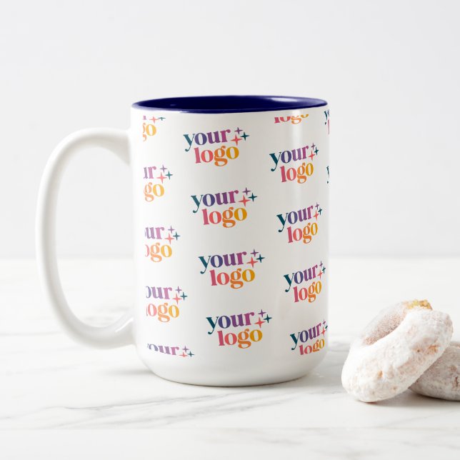 Custom Logo Pattern Employee Mug (With Donut)