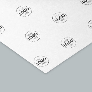 Custom Logo Pattern White Promotional Tissue Paper