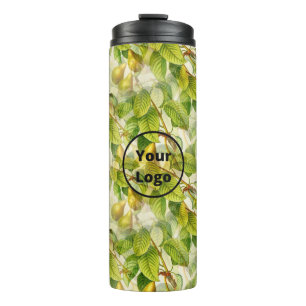 Custom logo pears and leaves pattern thermal tumbler