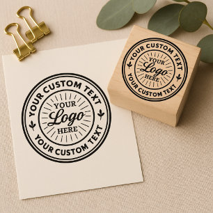 Custom Logo Personalised Business Branding Seal Rubber Stamp