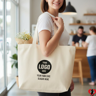 Custom Logo, Personalised for Your Business Large Tote Bag