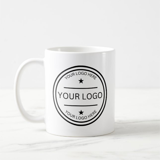 Custom Logo Personalised Pottery Company your gift Coffee Mug (Left)