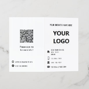 Custom Logo , Photo and QR Code Business Brochures