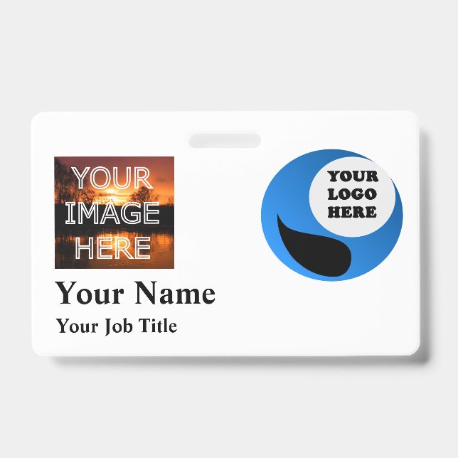Custom Logo Photo Badge Name Tag ID Badge (Front)