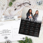 Custom Logo Photo Black Calendar 2025 Business Holiday Postcard<br><div class="desc">Ring in the new year with our Simple Modern Minimalist Custom Logo and Photo Business Holiday Postcard Calendar for 2025. This sleek, black, contemporary postcard is fully customisable with a horizontal photo of your team, blending professionalism with a personal touch. The front showcases a clean white calendar from January to...</div>