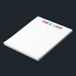 Custom Logo Photo Business Promotional Notepad<br><div class="desc">Custom Logo Your Business Promotional Personalised Gift - Make Unique Your Own Design - Add Your Logo / Image / Text / more - Resize and move or remove and add elements / image with customisation tool. Choose / add your favourite background / text colours ! Good Luck - Be...</div>