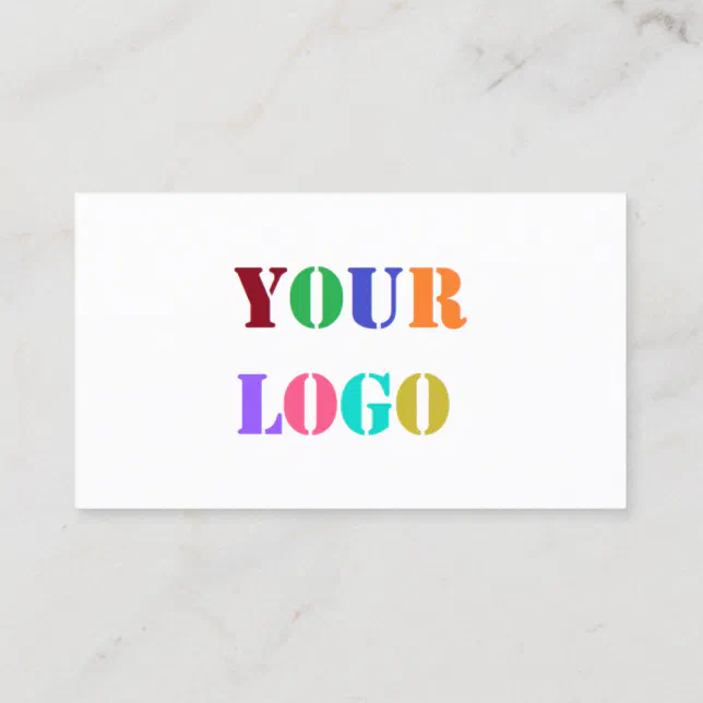 Custom Logo Photo Company Promotional Personalised Calling Card | Zazzle