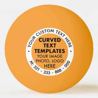 Custom Logo Photo Curved Text GLOW Ping Pong Ball