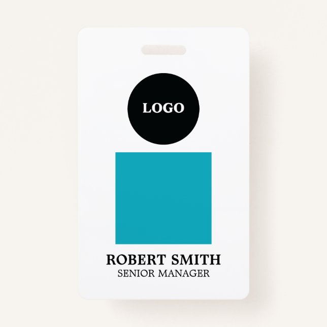 Custom Logo Photo Employee ID Badge (Front)