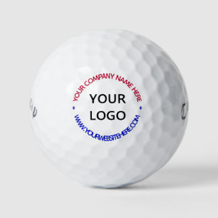 Custom Logo Photo Golf Balls Modern Stamp Design
