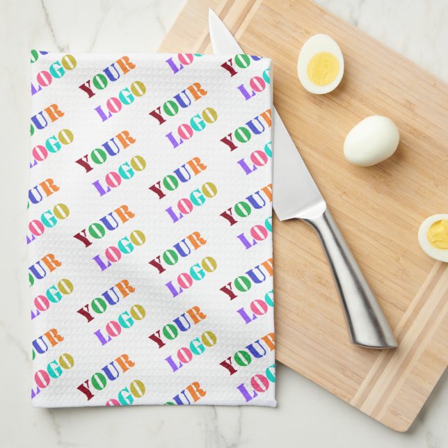 Custom Logo Photo Kitchen Towel - Your Colour (Quarter Fold)