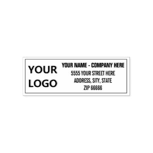 Custom Logo Photo Name Company Return Address Your Self-inking Stamp