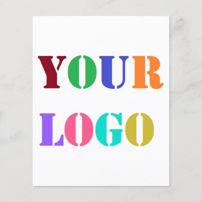 Custom Logo Photo or Text Promotional Flyer (Back)