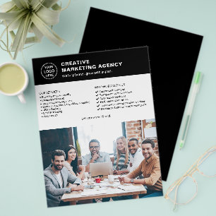 Custom Logo Photo QR Marketing Business Flyer