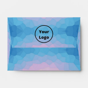 Custom logo pink and blue mosaic envelope