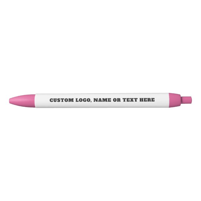 Custom Logo Pink Pen - Personalise Create Your Own (Front)