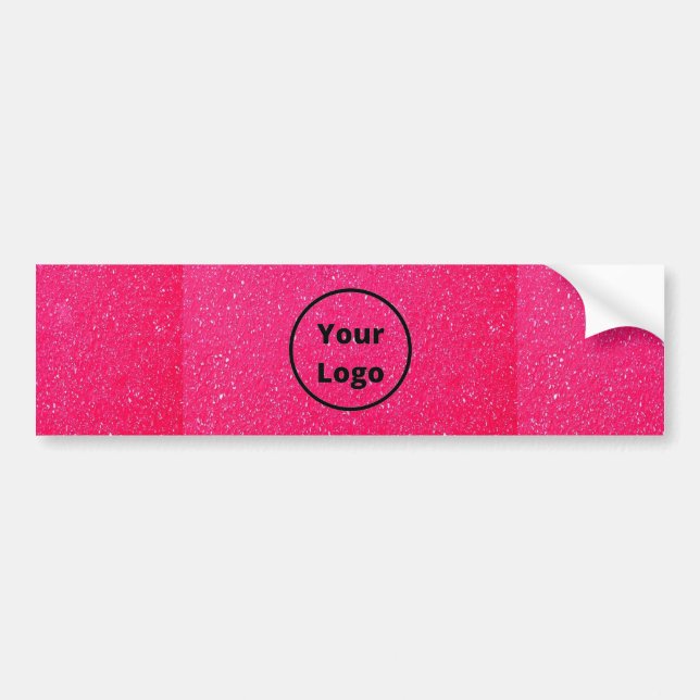 Custom logo pink rough surface print bumper sticker (Front)