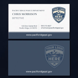 Custom Logo Police Officer Law Enforcement  Business Card