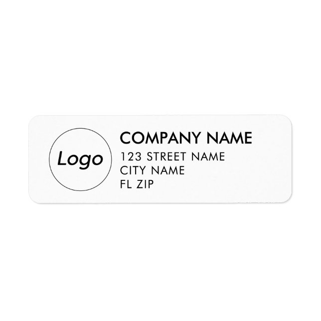 Custom Logo Professional Business Return Address Label (Front)