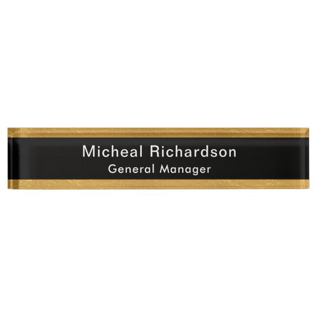 Custom Logo Professional Desk  Nameplate (Front)