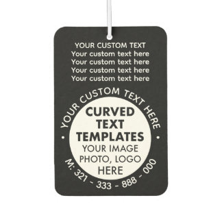 Custom Logo Promotional BLACK Car Air Freshener