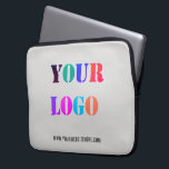 Custom Logo Promotional Business Laptop Sleeve<br><div class="desc">Custom Logo and Text Promotional Business Personalised Laptop Sleeve - Add Your Logo / Image and Text / Information - Resize and move elements with customisation tool. Choose / add your favourite background and text colours / font / size ! ( Select your logo colour with filter for colours )...</div>