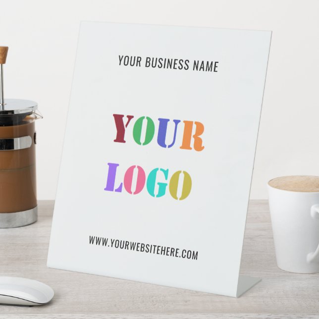 Custom Logo Promotional Business Pedestal Sign (In SItu)