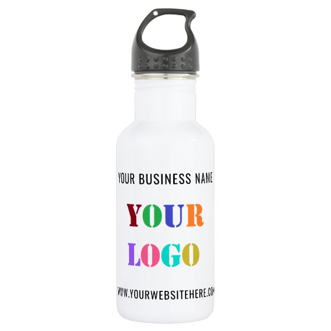 Custom Logo Promotional Business Personalised 532 Ml Water Bottle (Front)