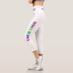 Custom Logo Promotional Business Personalised Capri Leggings<br><div class="desc">Custom Logo or Text Promotional Business Personalised  - Add Your Logo / Image or Text / Information - Resize and move elements with customisation tool. Choose / add your favourite background colour !</div>