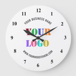 Custom Logo Promotional Business Personalised   Large Clock