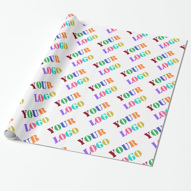 Custom Logo Promotional Business Personalised - Wrapping Paper (Unrolled)