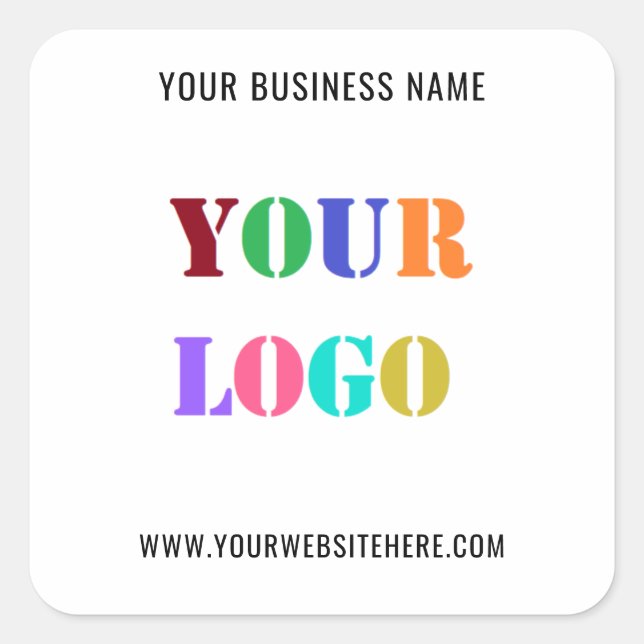 Custom Logo Promotional Business Stickers Template (Front)