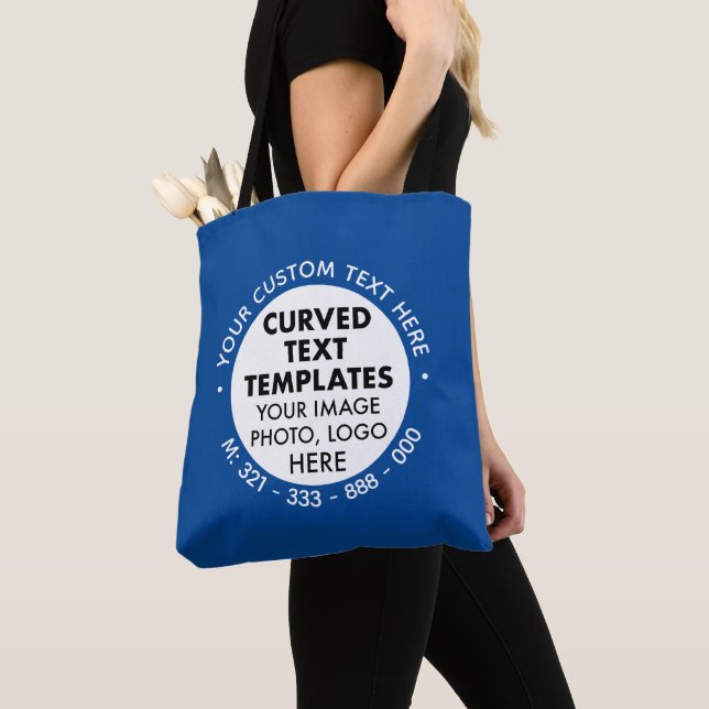 Custom Logo Promotional CHELSEA BLUE Shoulder Tote (Close Up)