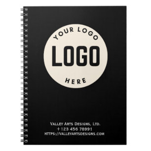 Custom Logo Promotional Notebook, Black Notebook