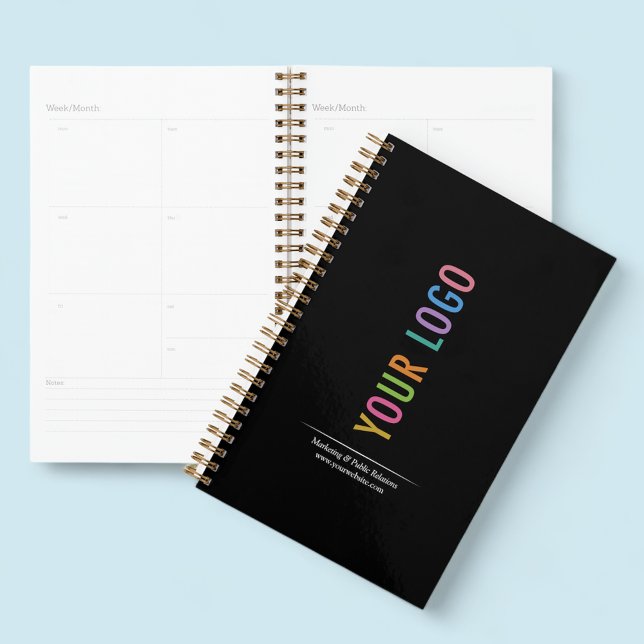 Custom Logo Promotional Planner Weekly & Monthly (MISOOK Black Planner with Logo)