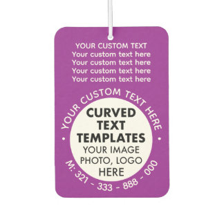 Custom Logo Promotional PURPLE Car Air Freshener