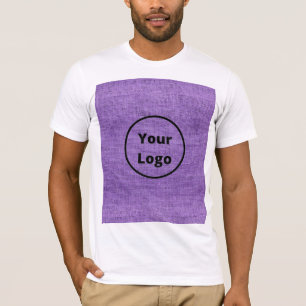 Custom logo purple burlap T-Shirt