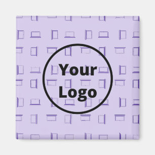 Custom logo purple laptop pattern magnet