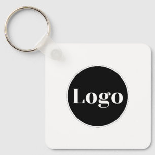 Custom Logo Qr Code and Text Double sided Key Ring