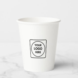 Custom Logo QR Code Branding Modern Paper Cups