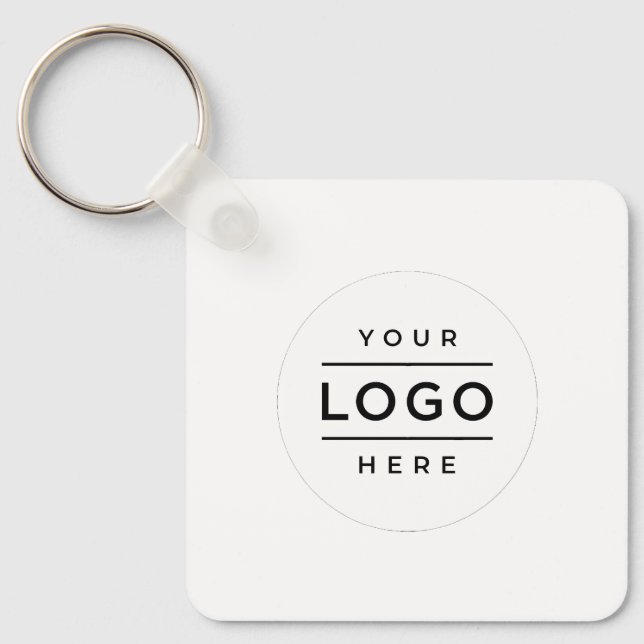 Custom Logo & QR Code Business Key Ring (Front)