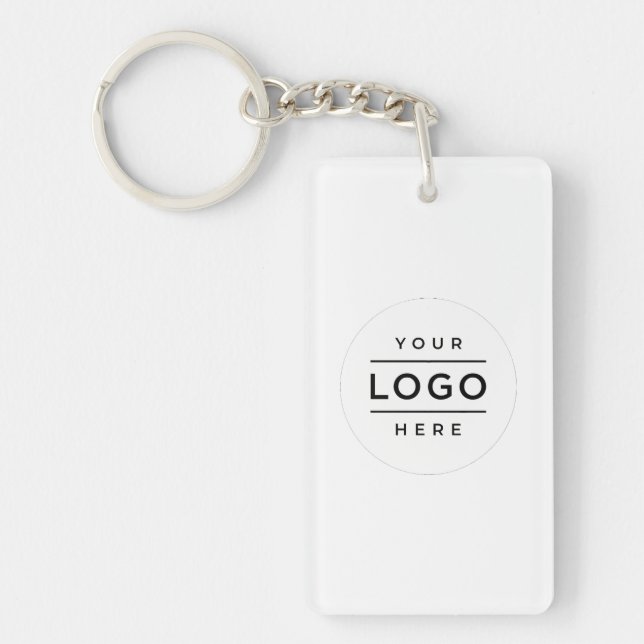 Custom Logo & QR Code Business Key Ring (Front)