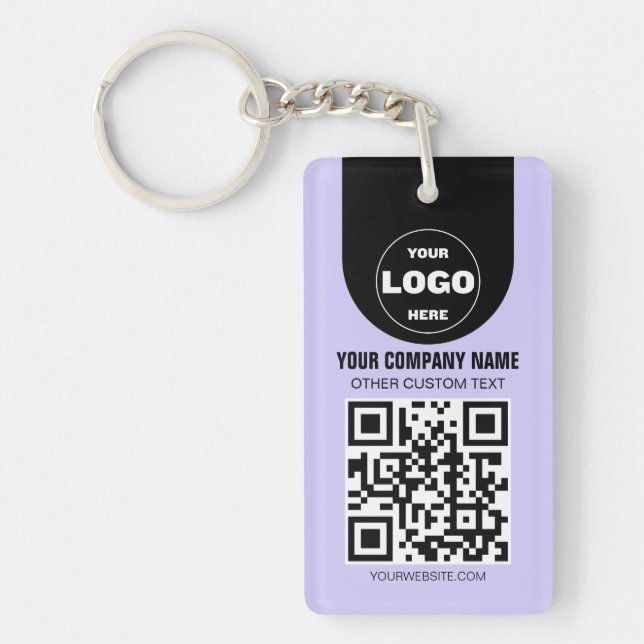 Custom Logo & QR Code Keychain | Business Promo Gi (Front)