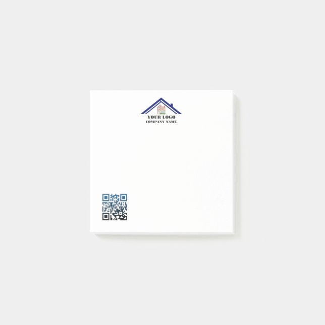 Custom Logo QR Code Post-it Notes (Front)
